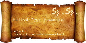 Szilvágyi Szabolcs névjegykártya