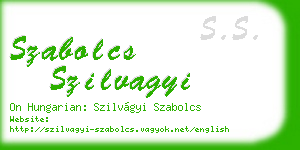 szabolcs szilvagyi business card